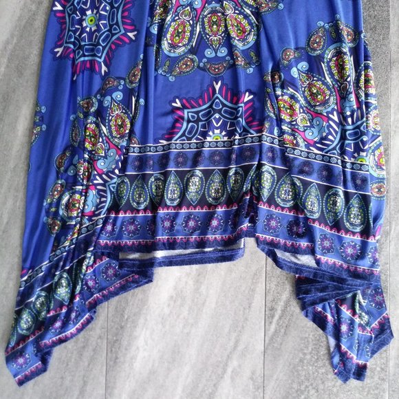 West K Asymmetrical Boho Style Dress Size Large - Picture 8 of 9